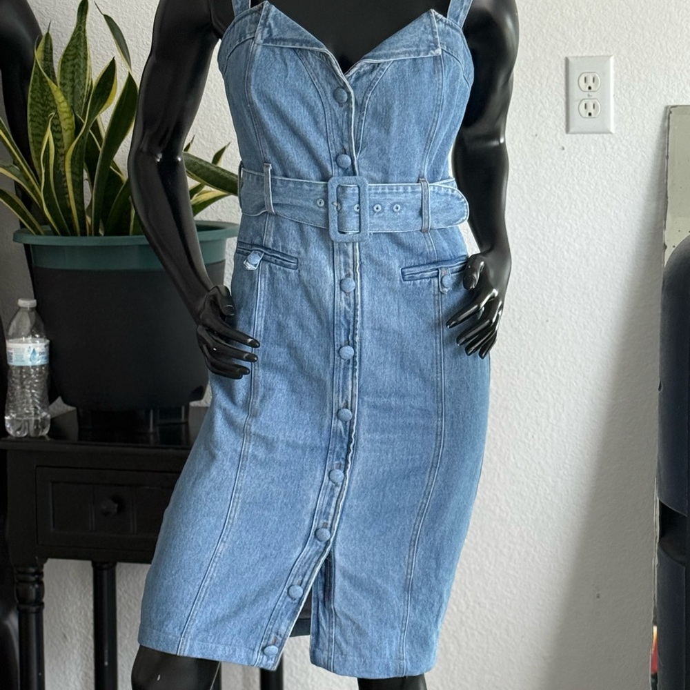 Women's Denim Button-Down Dress